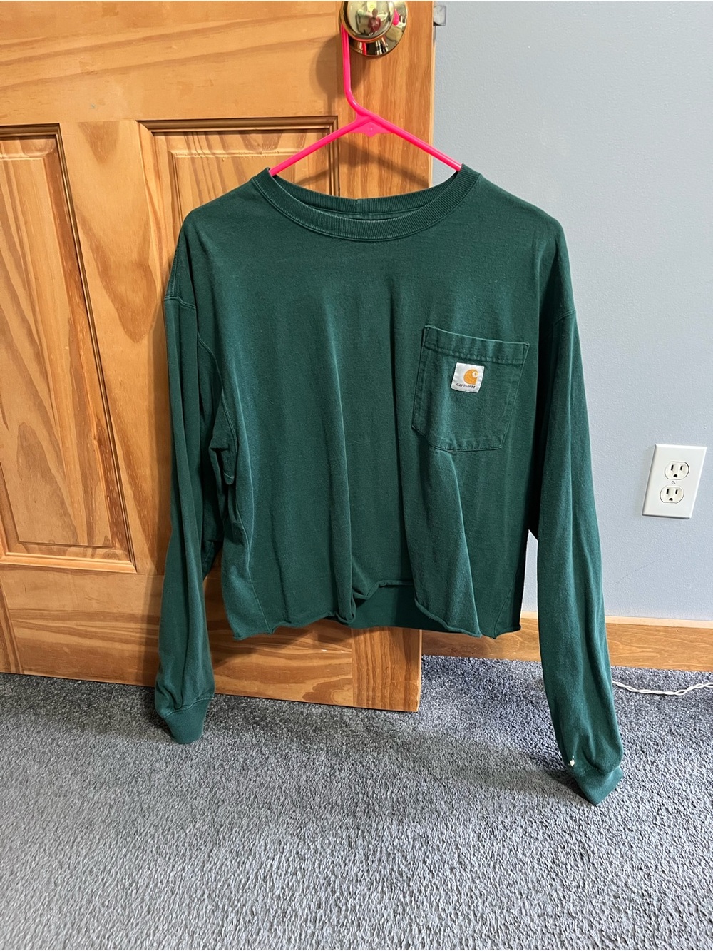 Carhartt Dark Green Long-Sleeve Pocket Shirt